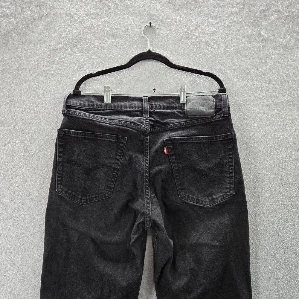 Levi's 541 Men Jeans 36X30 Black Denim Athletic Tapered Fit 28